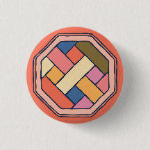 Traditional Korean Pattern Arts Button