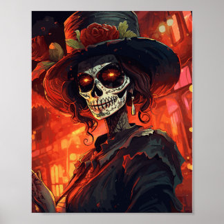 Traditional La Calavera Catrina Poster