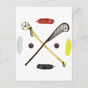 Traditional Lacrosse sticks Postcard