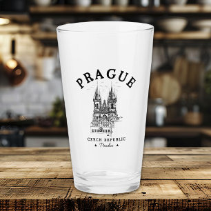 Traditional Landscape of Prague, Czech Republic Glass