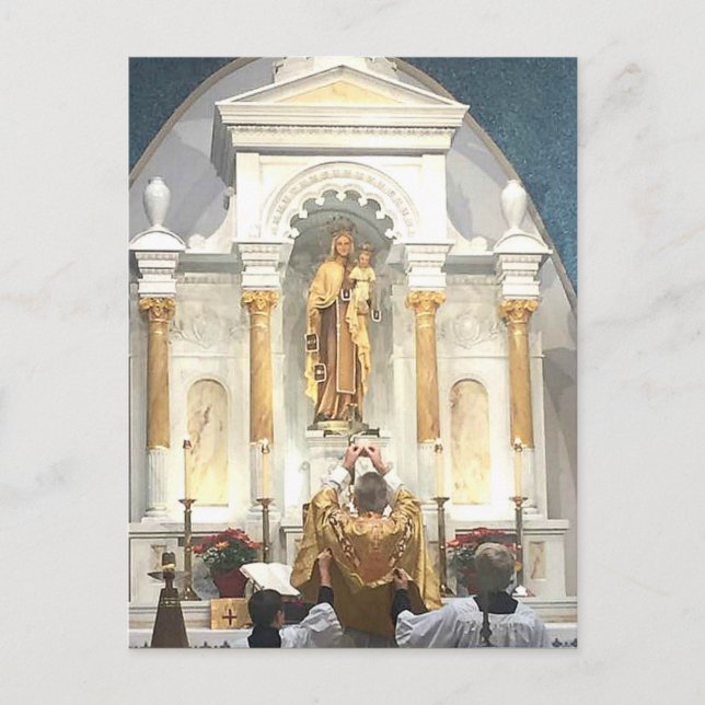 Traditional Latin Mass Mount Carmel Church Kenosha Postcard (Front)