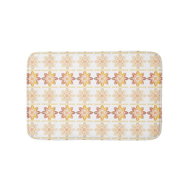 Traditional Latvian SUN sign geometric design VIII Bath Mat (Front)