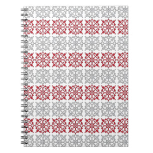 Traditional Latvian SUN sign geometric pattern I Notebook