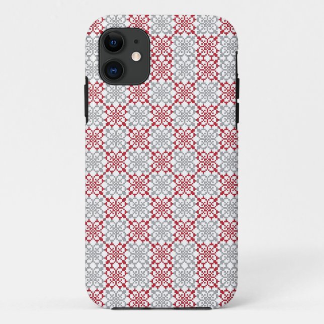 Traditional Latvian SUN sign geometric pattern III Case-Mate iPhone Case (Back)