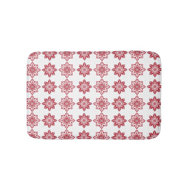 Traditional Latvian SUN sign geometric pattern IV Bath Mat (Front)