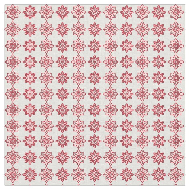 Traditional Latvian SUN sign geometric pattern IV Fabric (Close Up)
