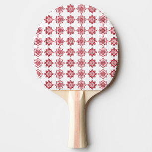 Traditional Latvian SUN sign geometric pattern IV Ping Pong Paddle