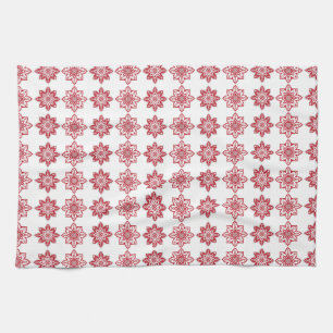 Traditional Latvian SUN sign geometric pattern IV Tea Towel