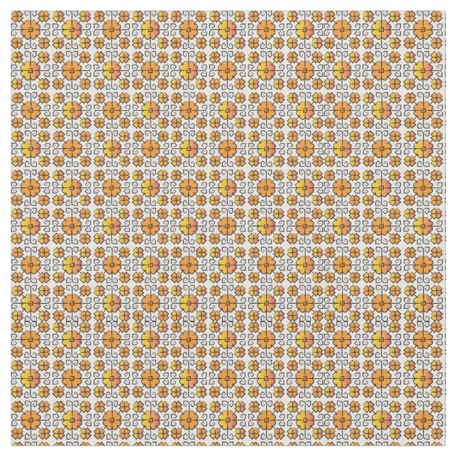 Traditional Latvian SUN sign geometric pattern V Fabric (Close Up)