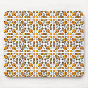 Traditional Latvian SUN sign geometric pattern V Mouse Mat