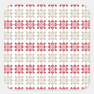 Traditional Latvian SUN sign geometric pattern VI Square Sticker