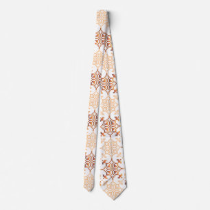 Traditional Latvian SUN sign geometric pattern VII Tie