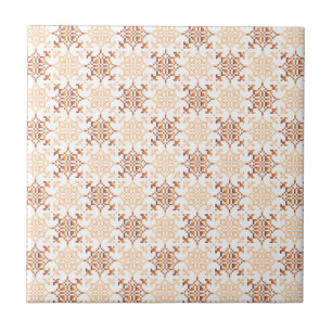 Traditional Latvian SUN sign geometric pattern VII Tile
