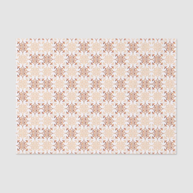 Traditional Latvian SUN sign geometric pattern VII Tissue Paper (Front)