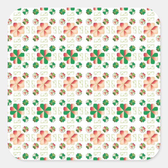 Traditional Latvian SUN sign geometric pattern X Square Sticker (Front)