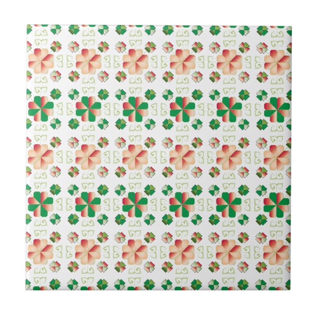Traditional Latvian SUN sign geometric pattern X Tile (Front)