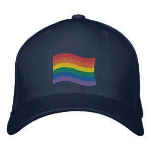 Traditional LGBTQ+ Pride Flag Embroidered Baseball Hat