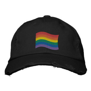 Traditional LGBTQ+ Pride Flag Embroidered Hat