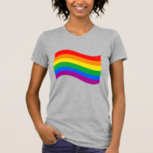 Traditional LGBTQ+ Pride Flag Wavy T-Shirt