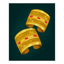 Traditional Libyan gold accessories wall art part2