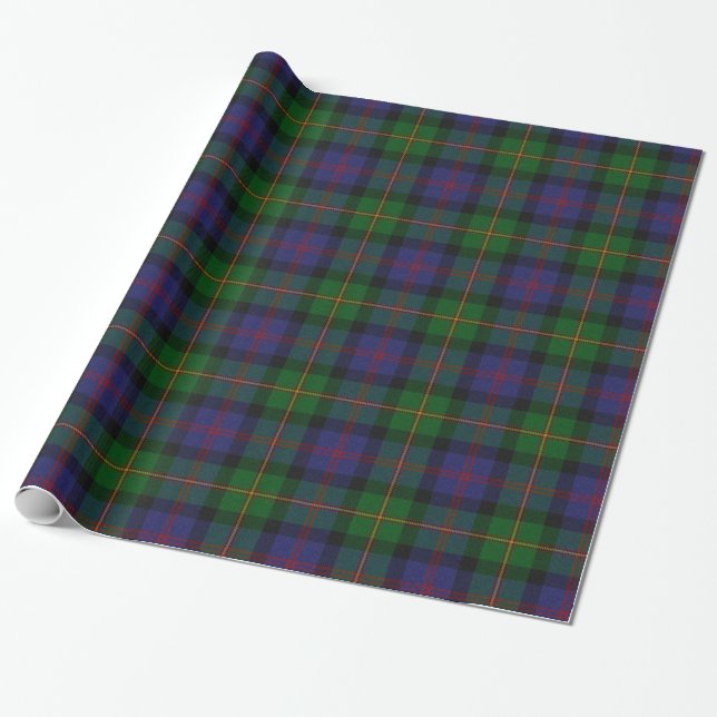 Traditional Logan Tartan Wrapping Paper (Unrolled)