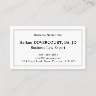 Traditional Look, Legal Professional Business Card