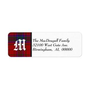 Traditional MacDougall Tartan Plaid Monogram
