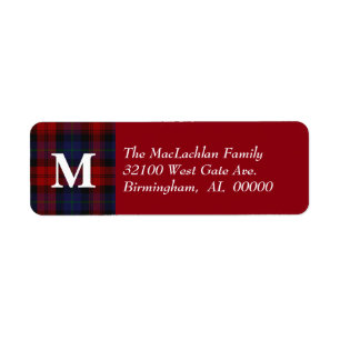 Traditional MacLachlan Tartan Plaid Monogram
