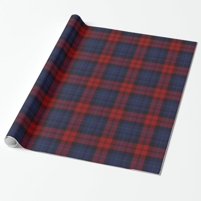 Traditional MacLachlan Tartan Plaid Wrapping Paper (Unrolled)