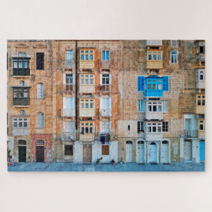 Traditional Maltese Balconies Valletta Malta Jigsaw Puzzle