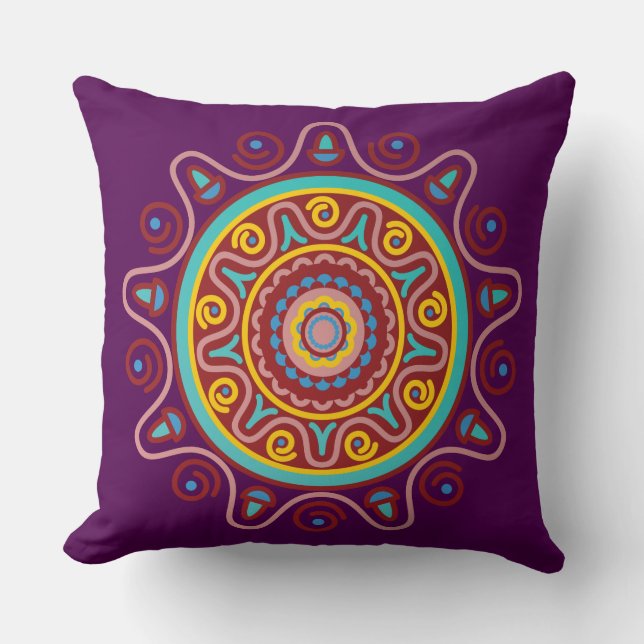 Traditional Mandana - Indian Art Cushion (Front)
