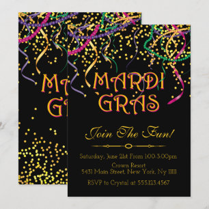 Traditional Mardi Gras Invitations