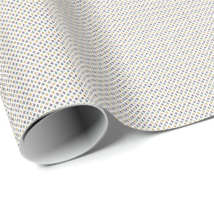 Traditional Mari Gras colored Fleur de Lis pattern Wrapping Paper