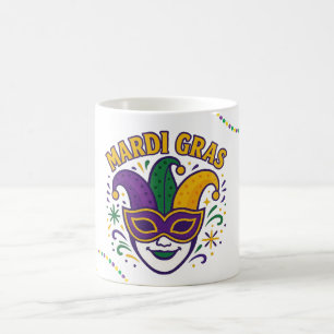 Traditional Mari Gras colored mask Coffee Mug