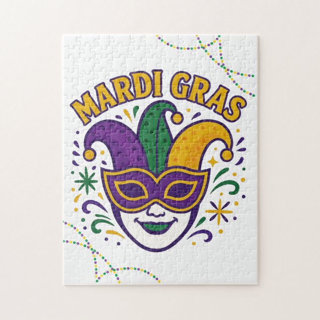 Traditional Mari Gras colored mask Jigsaw Puzzle (Vertical)