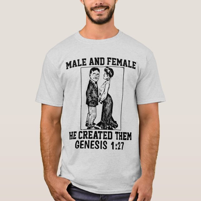 TRADITIONAL MARRIAGE - MAN AND WOMAN T-shirts (Front)