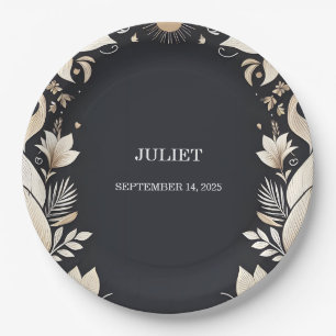 Traditional Marriage Vow Renewal Bridal Shower Paper Plate