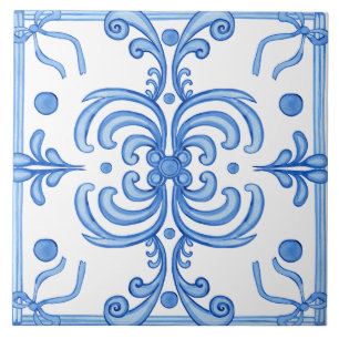 Traditional Mediterranean Portuguese Azulejo Tile