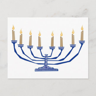 Traditional Menorah Postcard