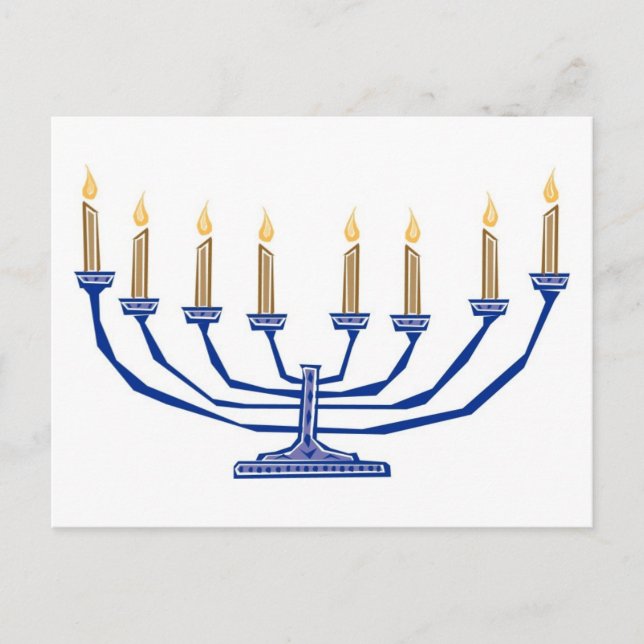 Traditional Menorah Postcard (Front)