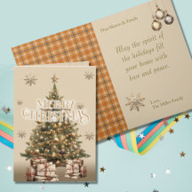 Traditional Merry Christmas Antique Warm Gold