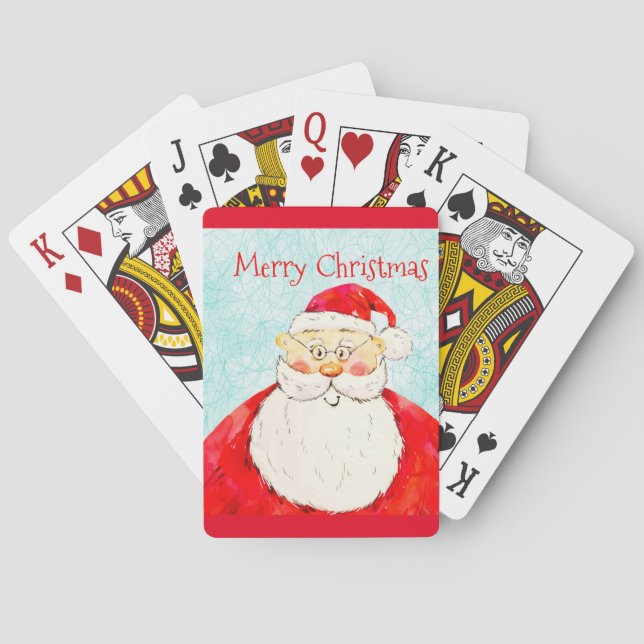Traditional Merry Christmas Bicycle Playing Cards (Back)