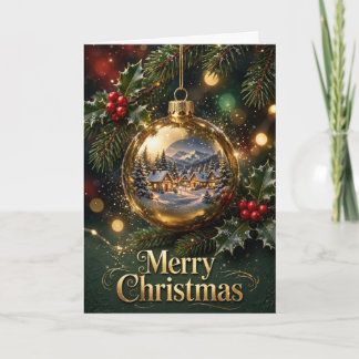 Traditional merry Christmas card