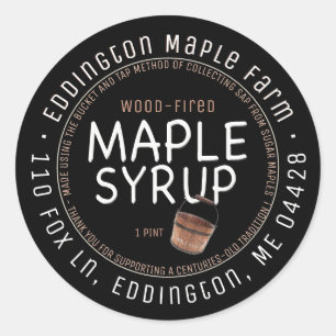 Traditional Method Bucket and Tap Maple Syrup Cla Classic Round Sticker