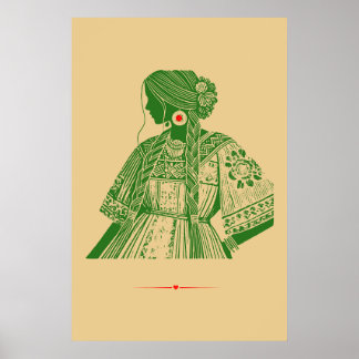 Traditional Mexican Attire Poster