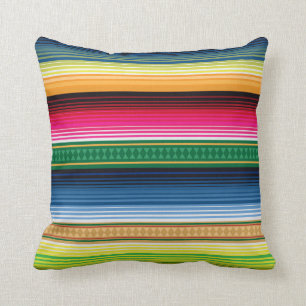 Traditional Mexican Blanket Serape Cushion