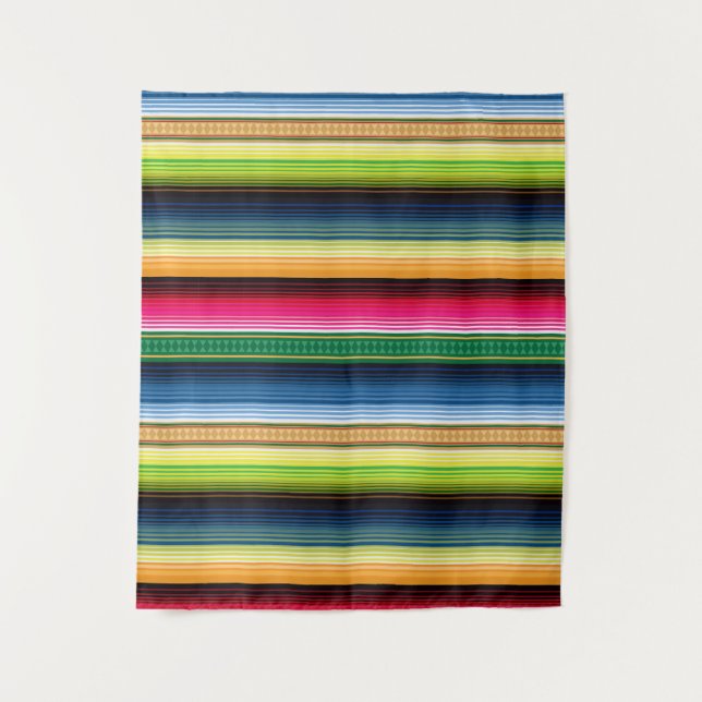 Traditional Mexican Blanket Serape Tapestry (Front)