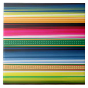 Traditional Mexican Blanket Serape Tile