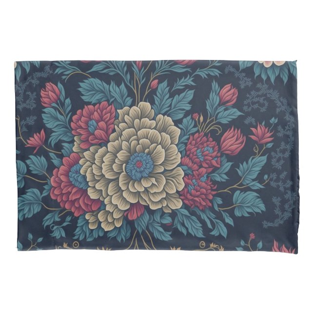 Traditional Mexican Embroidery Pattern Pillowcase (Front)