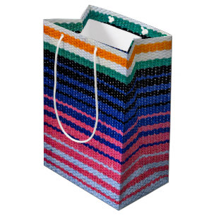 Traditional Mexican Fiesta Stripes Medium Gift Bag